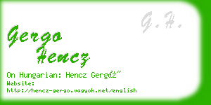 gergo hencz business card